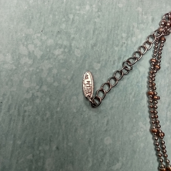 👍 5 for $20 YCLM Double Chain Silver Tone Charm Rhinestone Necklace - Picture 6 of 6